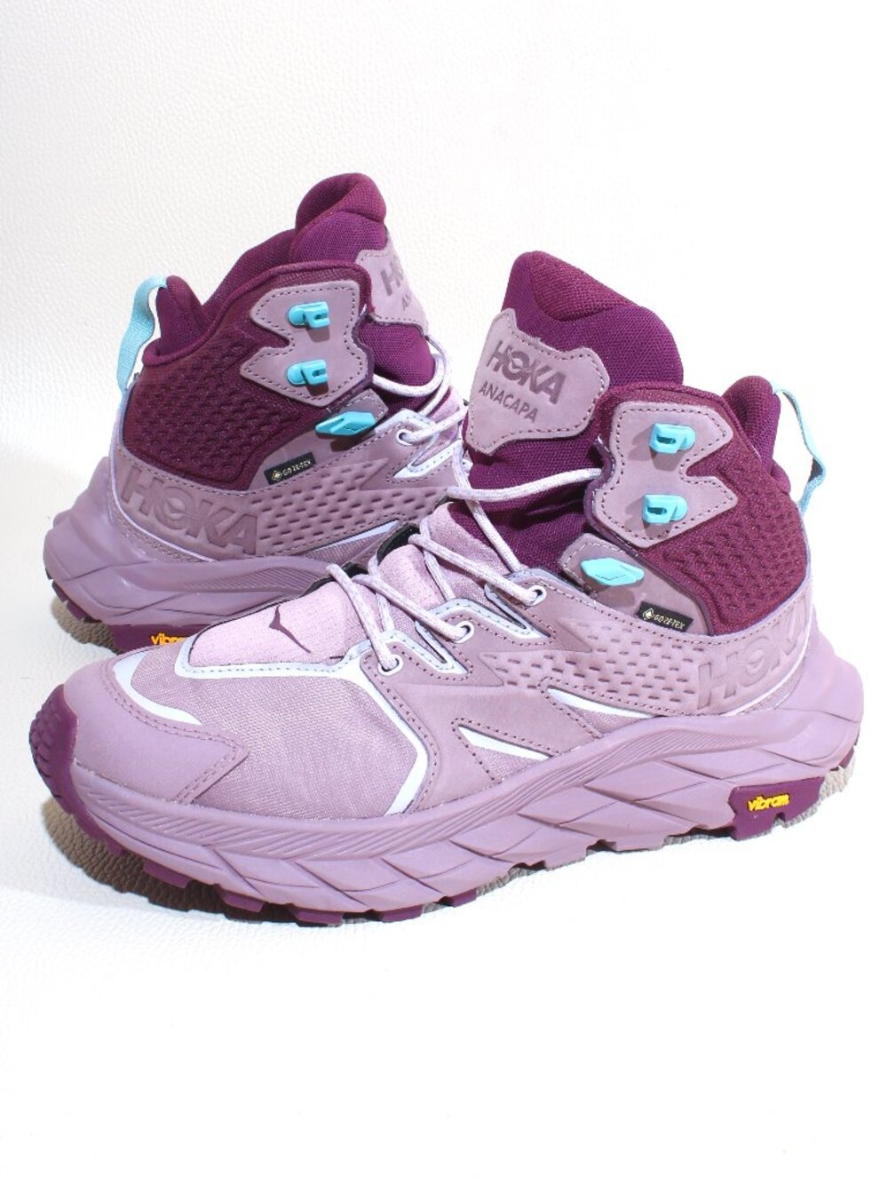 Womens Hoka One One Anacapa Mid GTX Size 9 Purple Waterproof Hiking Shoes